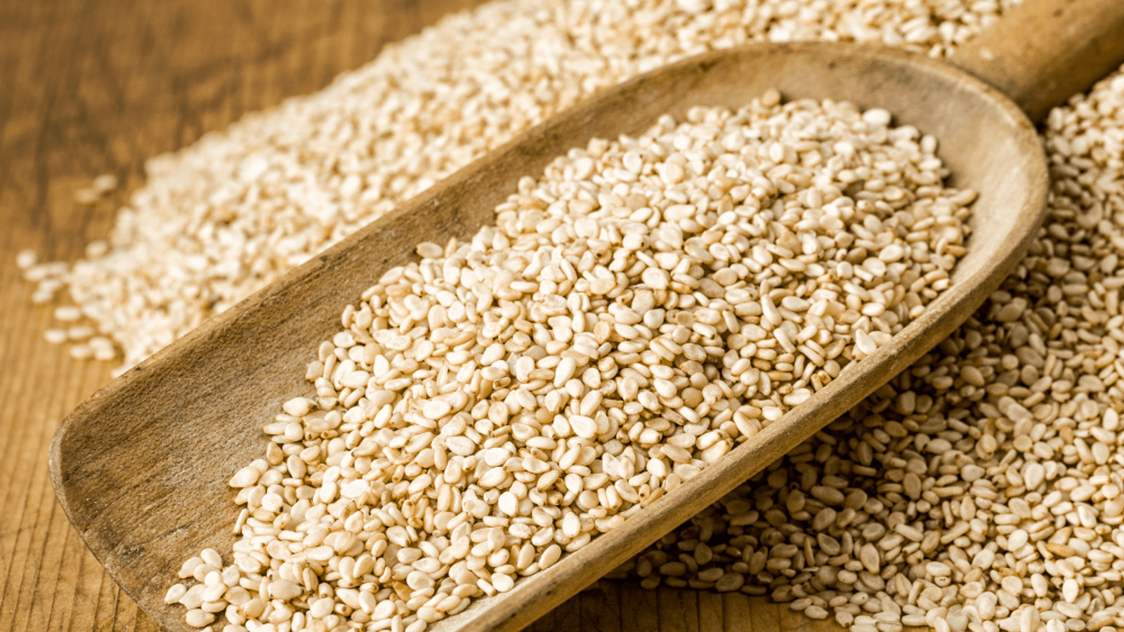 Sesame Seeds — bowl and spoon